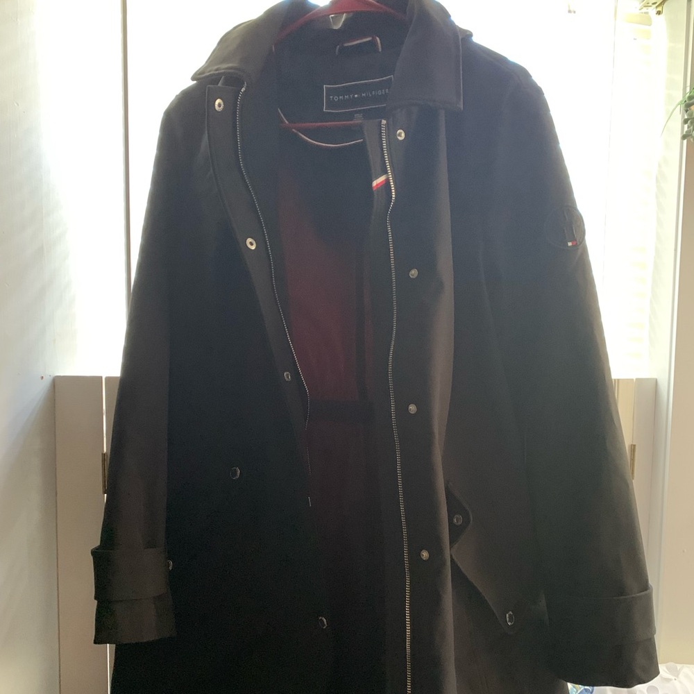 Black rain coat